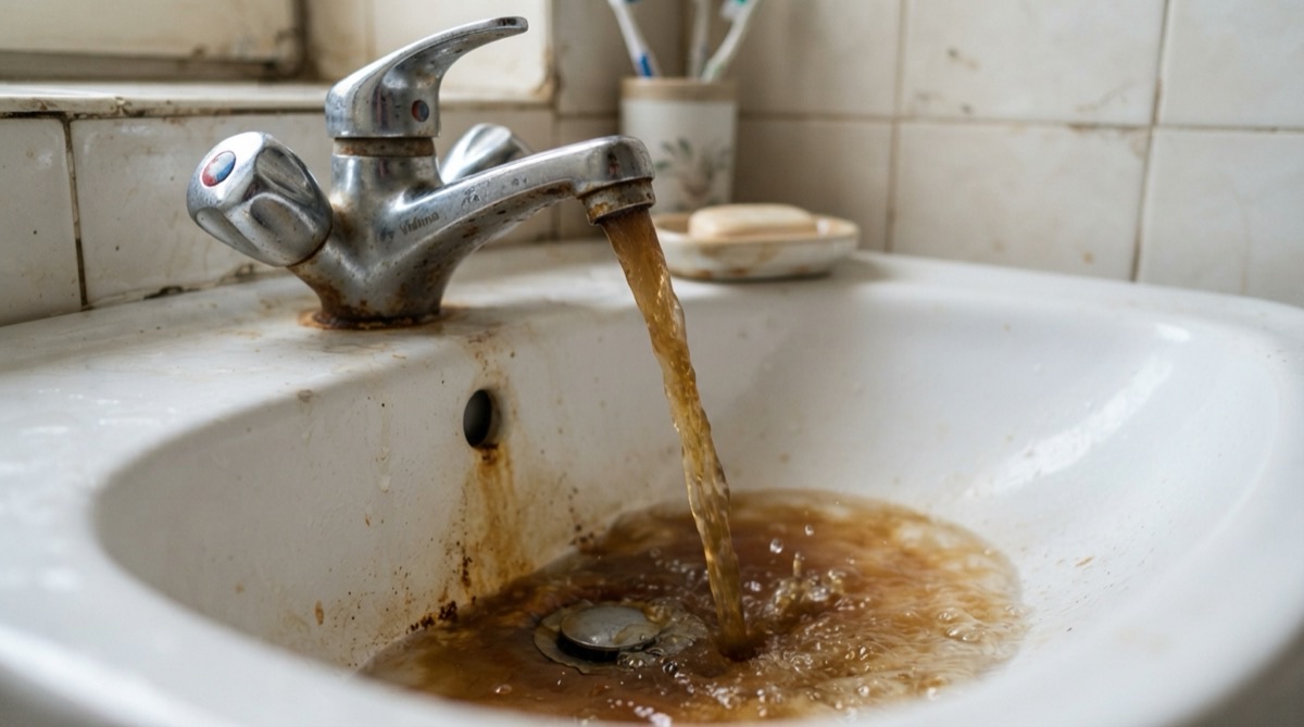 Кафява вода от крана в Пловдив — ремонт по мрежата, ръжда в тръбите или бойлерът и какво да правите